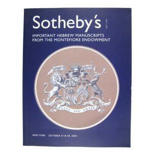 Sotheby's Catalog 2004 Important Hebrew Manuscripts Montefiore Endowment NO8040